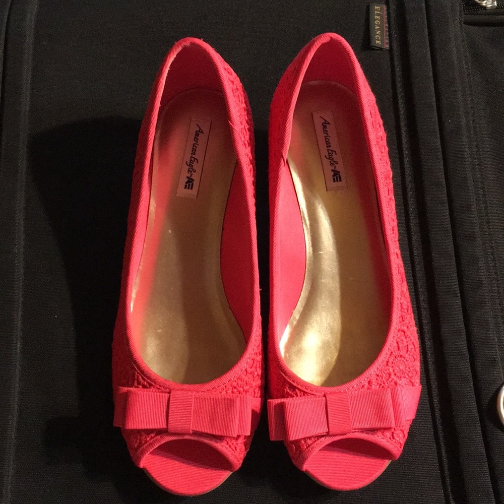 American Eagle Cork Wedges
